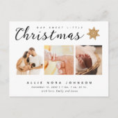 Mooie Kerst Foto Geboorteaankondiging Feestdagenkaart (Voorkant)