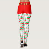 Mooie kerst gestippelde leggings (Achterkant)
