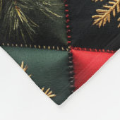 Mooie kerst gewatteerde look fleece deken (Hoek)