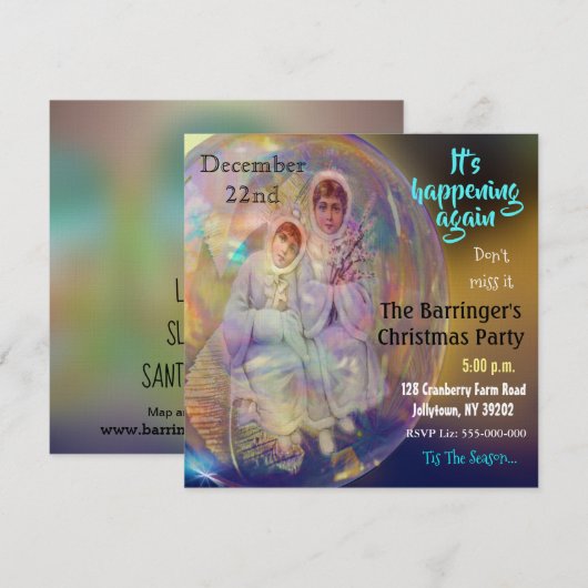 Mooie kerst Geweldige Elegant Kaart (Voorkant / Achterkant)