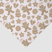 Mooie Kerst Gingerbread Man Patroon Tissuepapier (Detail)