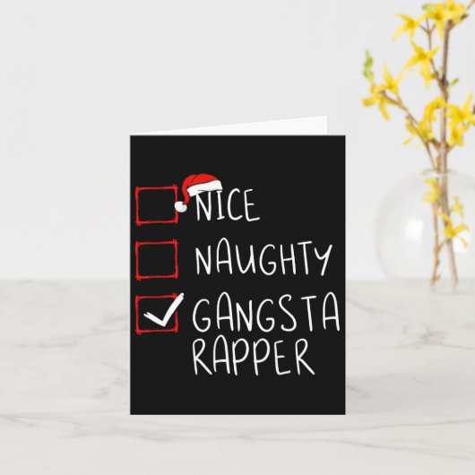 Mooie kerst in de kerstlijst van Naughty Gangsta R Kaart (Gele Bloem)