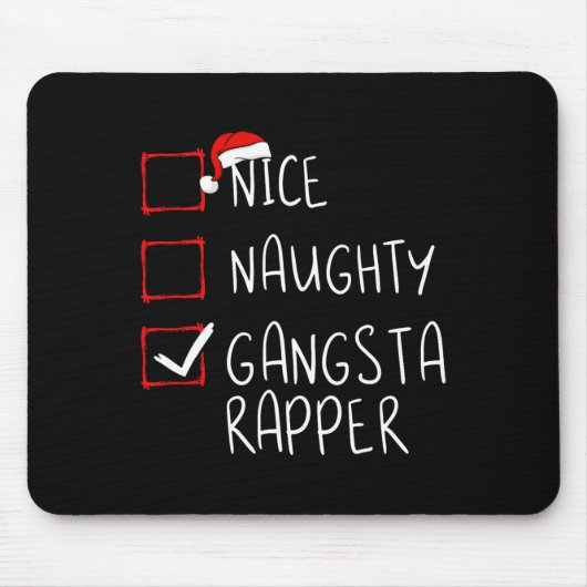 Mooie kerst in de kerstlijst van Naughty Gangsta R Muismat (Voorkant)