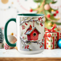 Mooie Kerst Kardinaal en Dennen Takken