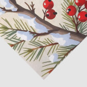 Mooie Kerst Kardinaal & Vogelhuis Sneeuwvlokken Tissuepapier (Detail)