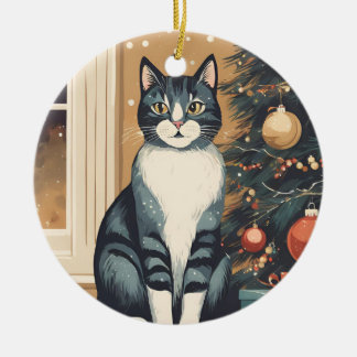 Mooie kerst kat Ornament