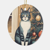 Mooie kerst kat Ornament (Links)