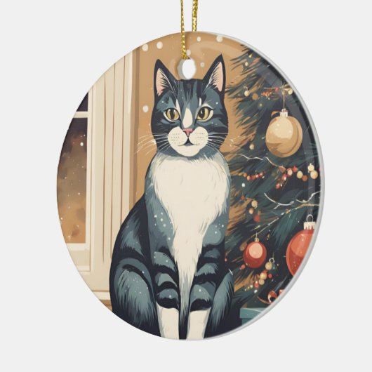 Mooie kerst kat Ornament (Links)
