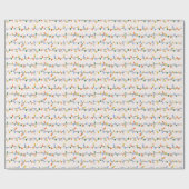 Mooie Kerst Kerstboom Lichtjes Patroon Cadeaupapier (Vlak)