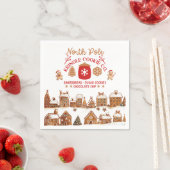 Mooie Kerst Kerstdag Huizen Koekjes Servet (Insitu)