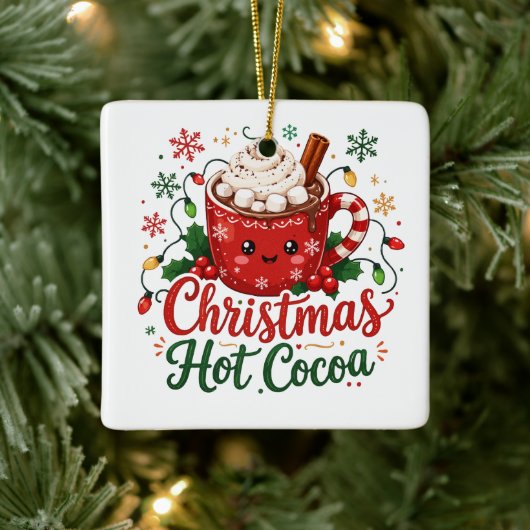 Mooie Kerst Kerstdrank Mok Keramisch Ornament (Boom)