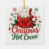 Mooie Kerst Kerstdrank Mok Keramisch Ornament (Achterkant)