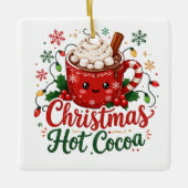 Mooie Kerst Kerstdrank Mok Keramisch Ornament (Voorkant)