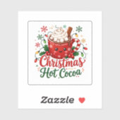 Mooie Kerst Kerstdrank Mok Sticker (Vel)