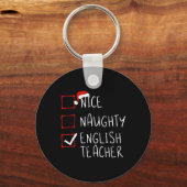 Mooie kerst kerstkerstlijstje met Engelse leraar i Sleutelhanger (Voorkant)