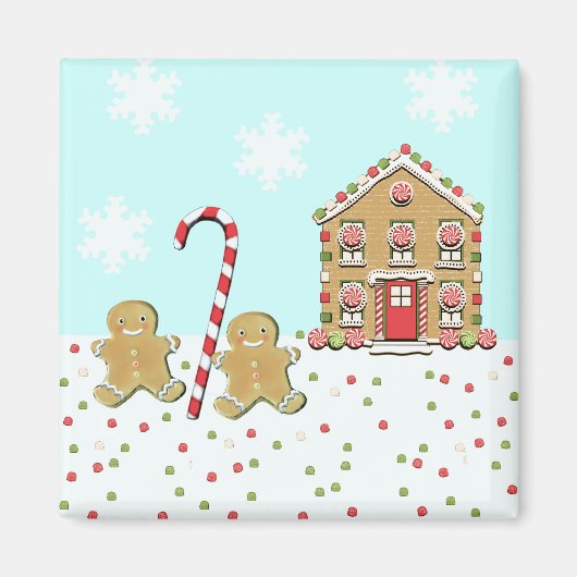 Mooie kerst-kerstkranskoekjes magneet (Voorkant)