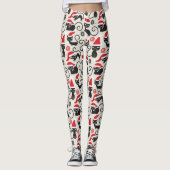 Mooie Kerst Kittens Print Leggings (Voorkant)