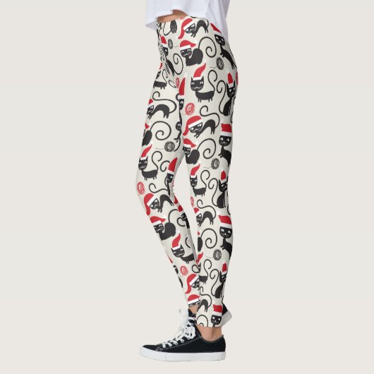 Mooie Kerst Kittens Print Leggings (Links)