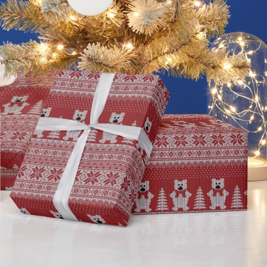 Mooie Kerst Koe Inpakpapier (Feestdagen)