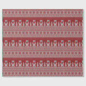 Mooie Kerst Koe Inpakpapier (Vlak)