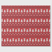 Mooie Kerst Koe Inpakpapier (Vlak)