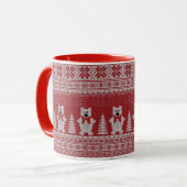 Mooie Kerst Koe Mok (Voorkant links)