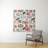 Mooie Kerst Koek Patroon Wandkleed (In Situ (horizontaal))