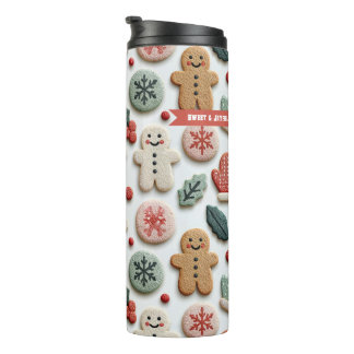 Mooie Kerst Koekjes Patroon Thermosbeker