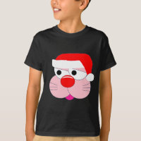 Mooie Kerst Konijn Cartoon Grafische T-shirt