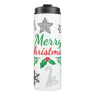 Mooie Kerst Krabbels Thermos Bekertje Thermosbeker