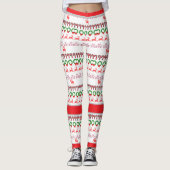 Mooie Kerst Leggings (Voorkant)
