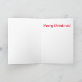 Mooie kerst Meisje Hoofd Vaas Holly en Bont Kaart (Binnen)