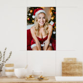 Mooie kerst meisje poster (Keuken)
