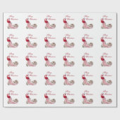 Mooie kerst met Peacock Cadeaupapier (Vlak)