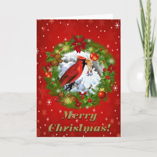 Mooie kerst met prettige pretentie feestdagen kaart (Voorkant)