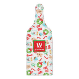 Mooie Kerst Mooiste Tijd van het Jaar Monogram Snijplank