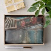 Mooie Kerst Muis Treinrit Decoupage Tissuepapier (Geschenk)