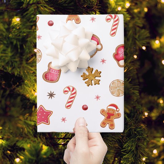 Mooie kerst-ontbijtkoek inpakpapier vel