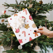 Mooie kerst-ontbijtkoek inpakpapier vel