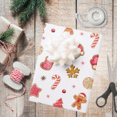 Mooie kerst-ontbijtkoek inpakpapier vel