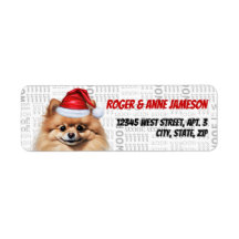 Mooie Kerst Pomeranian Hond Retouradres