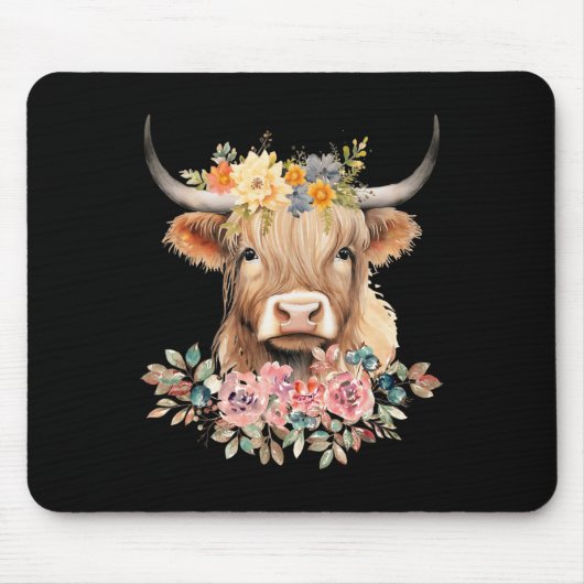Mooie Kerst Pyjama van Cow Kerst  Muismat (Voorkant)