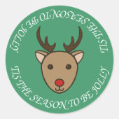 Mooie Kerst Reindeer Vakantie Stickers (Voorkant)