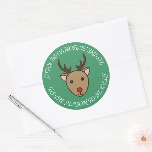 Mooie Kerst Reindeer Vakantie Stickers (Envelop)