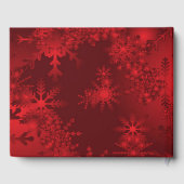 Mooie kerst rode poinsettia en sneeuwvlokken gastenboek (Achterkant)
