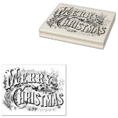 Mooie kerst rubberstempel (Gestempeld)