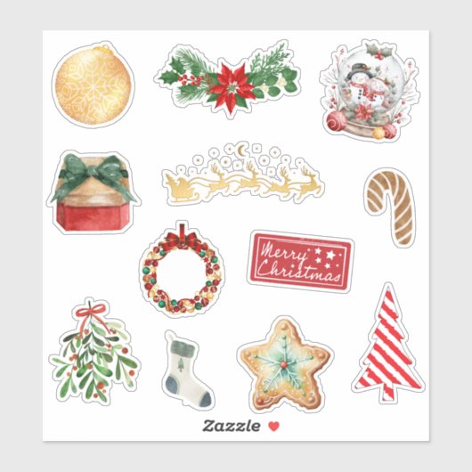 Mooie Kerst sticker set (Vel)