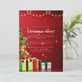 Mooie kerst uitnodiging (Staand voorkant)