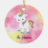 Mooie kerst van Unicorn Keramisch Ornament (Voorkant)