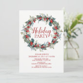 Mooie kerst vogel vakantie partij uitnodiging (Staand voorkant)